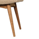 Boucle Cream Curved Bench Artisan