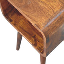 Mini Chestnut Curved Open nightstand Artisan