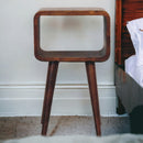 Mini Chestnut Curved Open nightstand Artisan