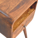 Mini Chestnut Curve Open nightstand Artisan