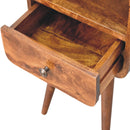 Mini Chestnut Curve Open nightstand Artisan