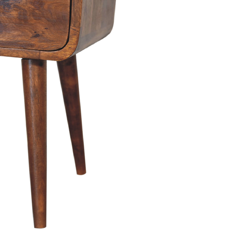 Mini Chestnut Curve Open nightstand Artisan