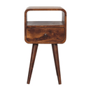 Mini Chestnut Curve Open nightstand Artisan