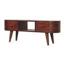 Chestnut Round Open Media Unit Artisan