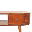 Chestnut Round Open Media Unit Artisan