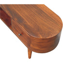 Chestnut Round Open Media Unit Artisan