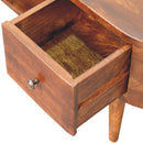 Chestnut Round Open Media Unit Artisan