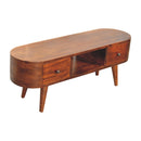 Chestnut Round Open Media Unit Artisan