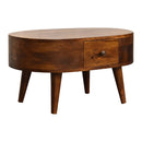 Mini Chestnut Rounded Coffee Table Artisan
