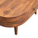 Mini Chestnut Rounded Coffee Table Artisan