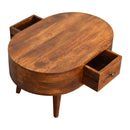 Mini Chestnut Rounded Coffee Table Artisan