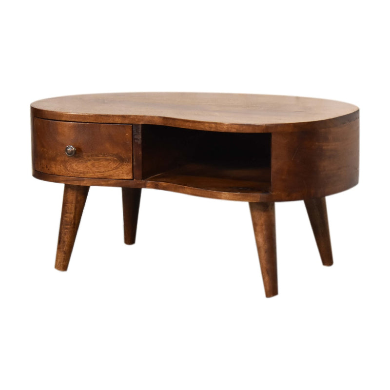 Mini Chesnut Wave Coffee Table Artisan