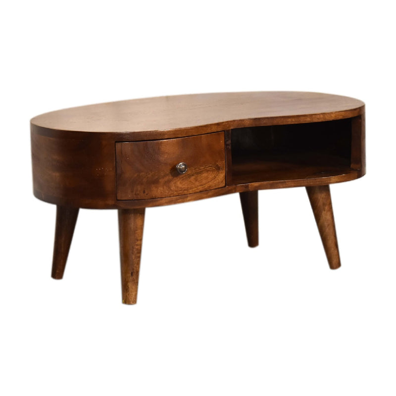 Mini Chesnut Wave Coffee Table Artisan