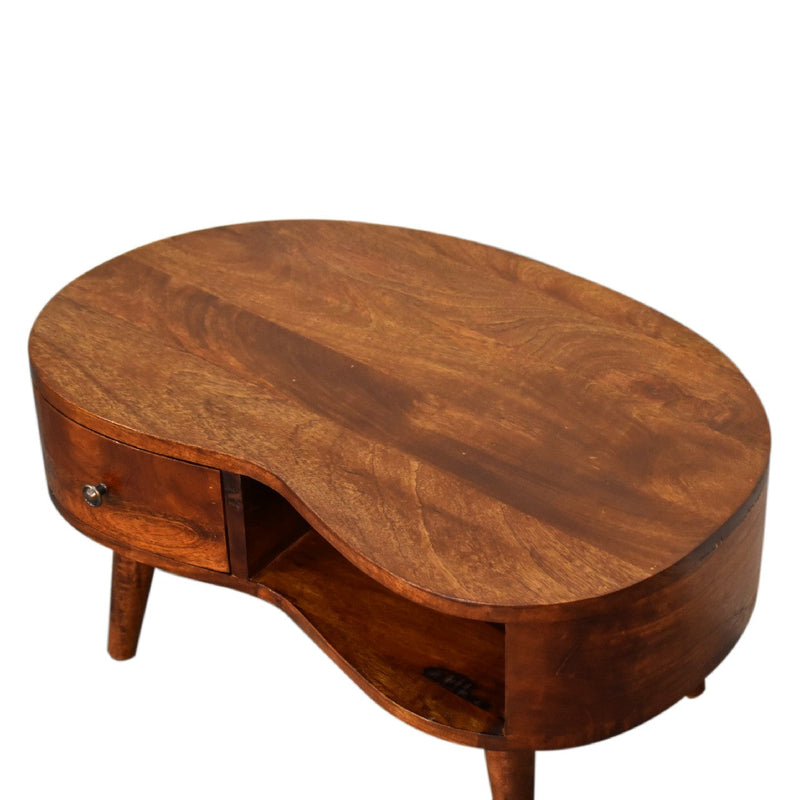Mini Chesnut Wave Coffee Table Artisan