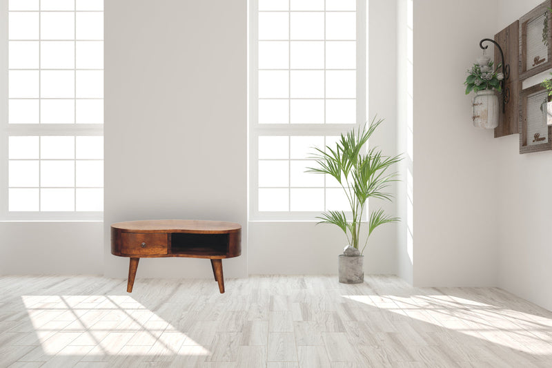 Mini Chesnut Wave Coffee Table Artisan