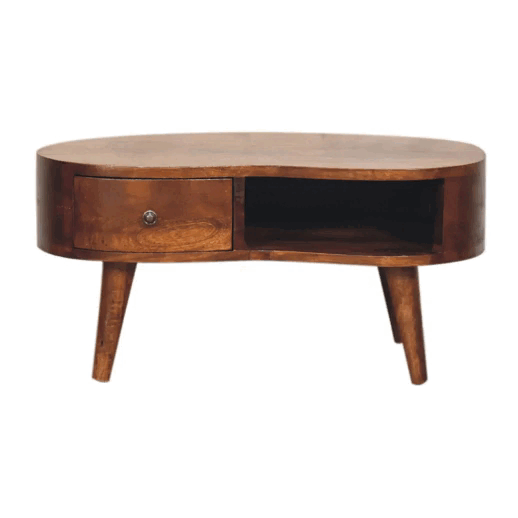 Mini Chesnut Wave Coffee Table Artisan