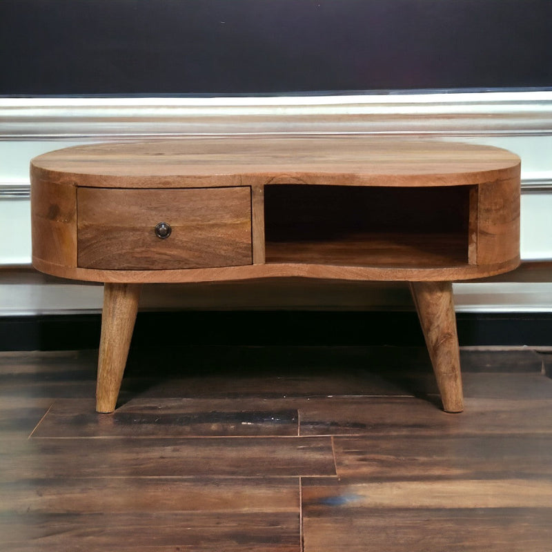 Mini Oak-ish Wave Coffee Table Artisan