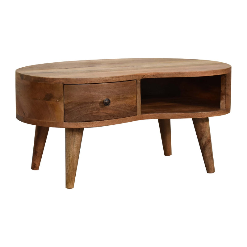 Mini Oak-ish Wave Coffee Table Artisan
