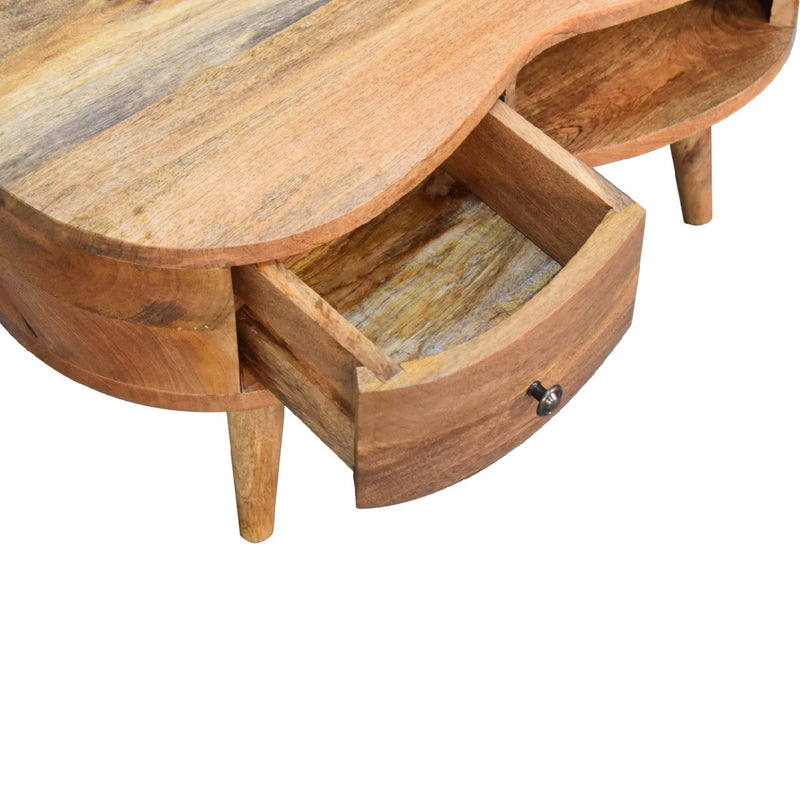 Mini Oak-ish Wave Coffee Table Artisan