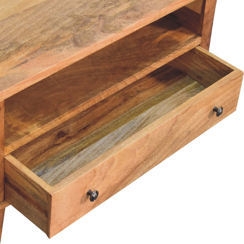 Mini Rounded Entertainment Unit w/1 Drawer Artisan