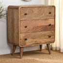 Curved Chestnut nightstand Artisan