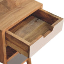 Mini Grey and White Cut-out Nightstand