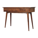 Large 3 Drawer Chestnut Console Table
