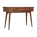 Large 3 Drawer Chestnut Console Table