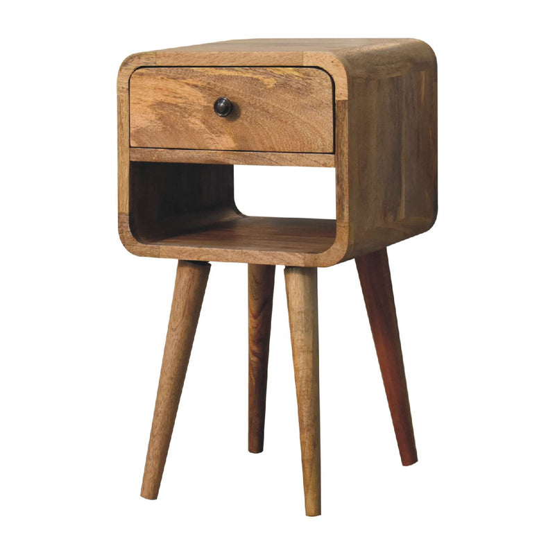 Mini Oak-ish Curve Lower nightstand Artisan