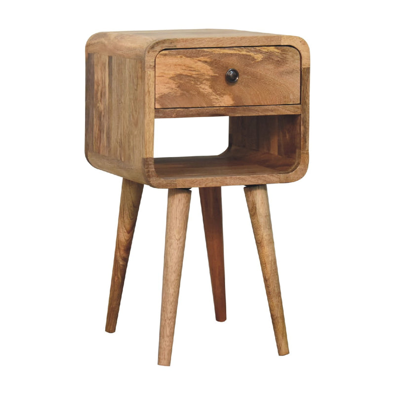 Mini Oak-ish Curve Lower nightstand Artisan