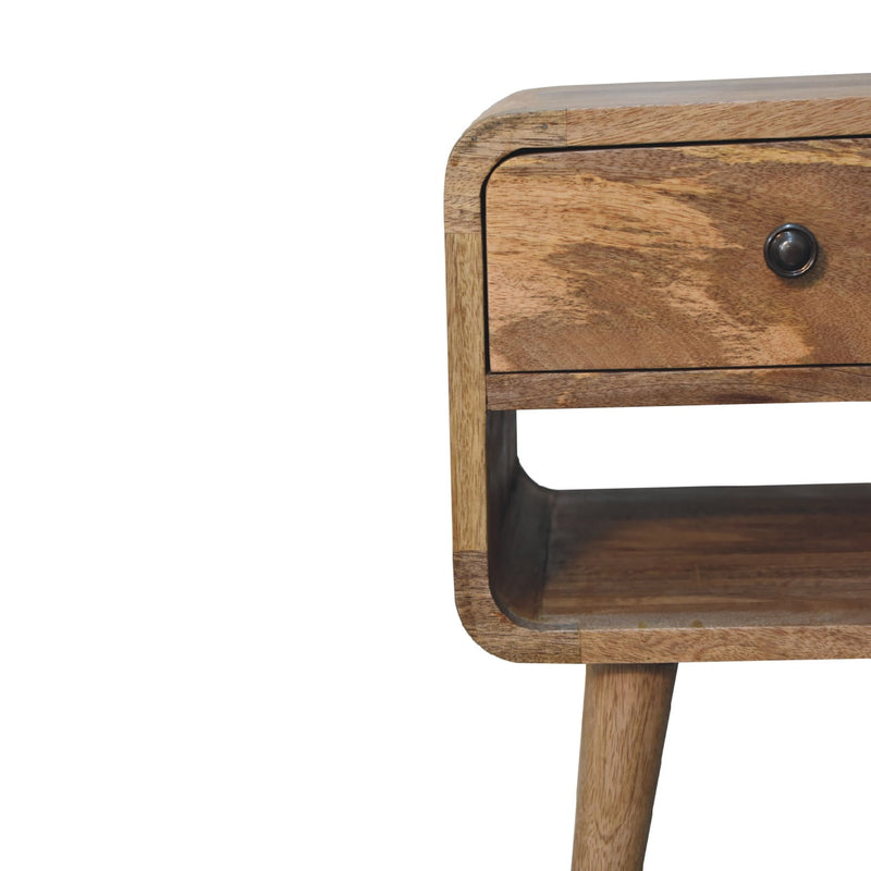 Mini Oak-ish Curve Lower nightstand Artisan