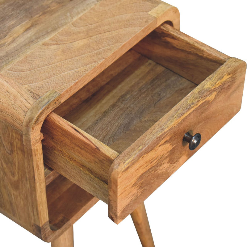 Mini Oak-ish Curve Lower nightstand Artisan