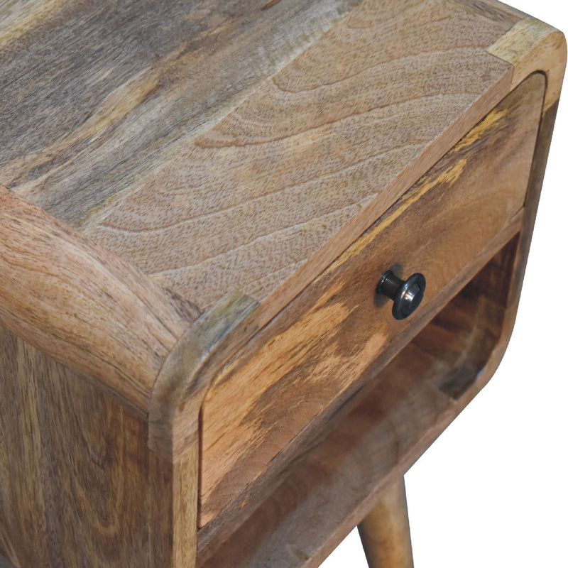 Mini Oak-ish Curve Lower nightstand Artisan
