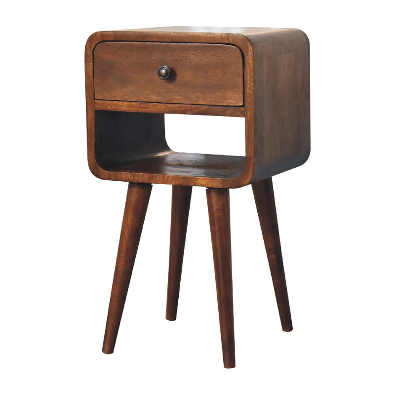 Mini Chestnut Curve Lower nightstand Artisan