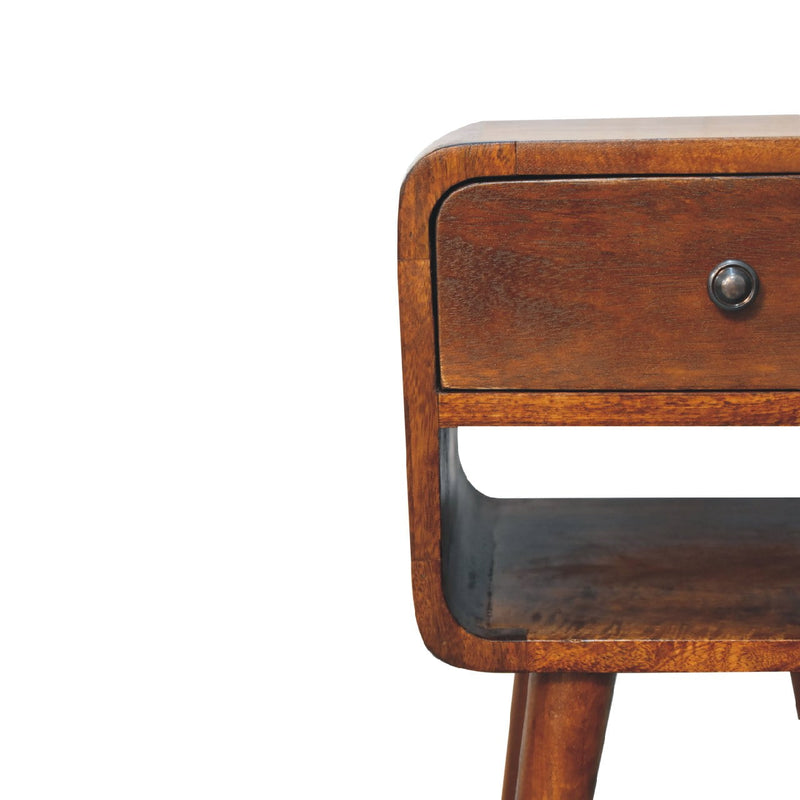 Mini Chestnut Curve Lower nightstand Artisan