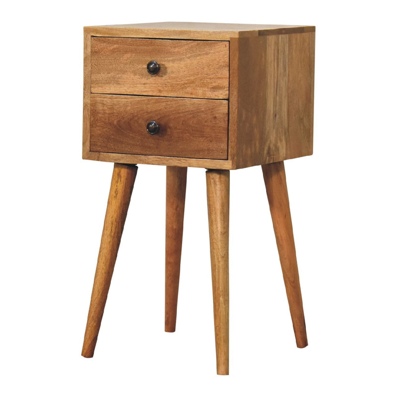 Mini 2 Drawer Oak-ish nightstand Artisan