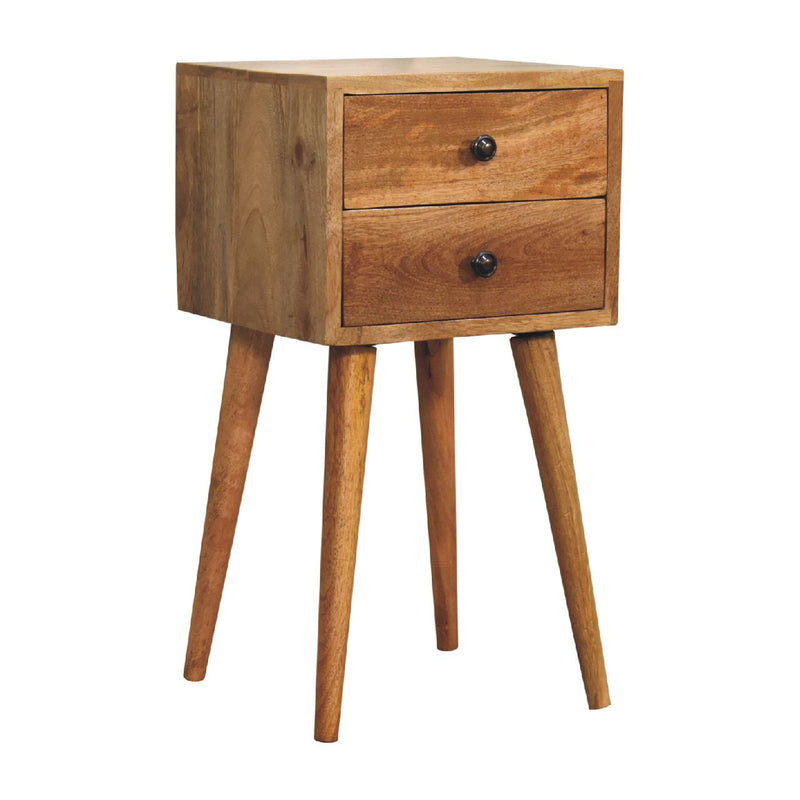 Mini 2 Drawer Oak-ish nightstand Artisan