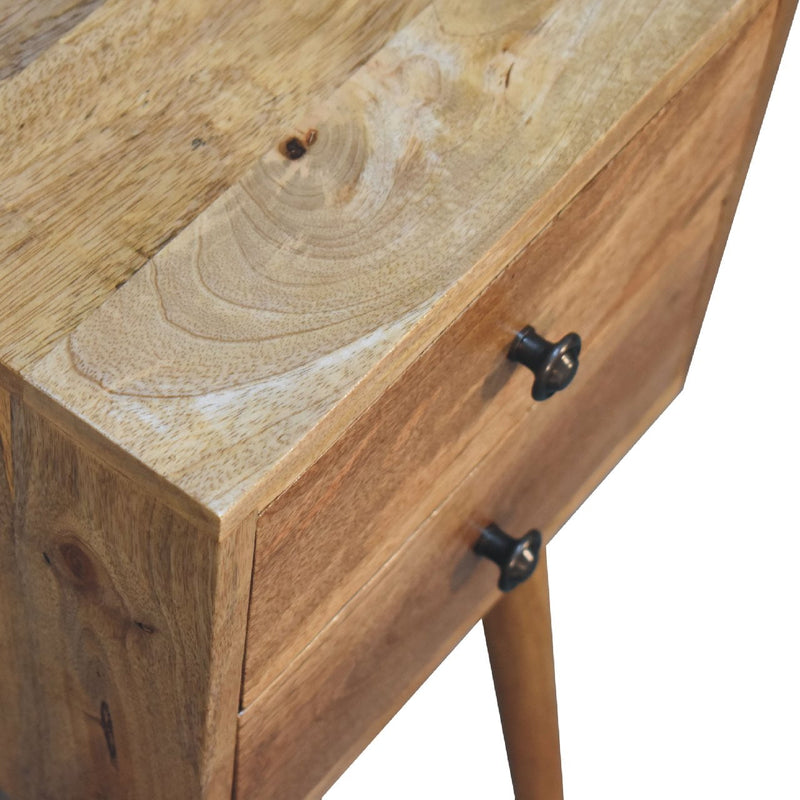 Mini 2 Drawer Oak-ish nightstand Artisan