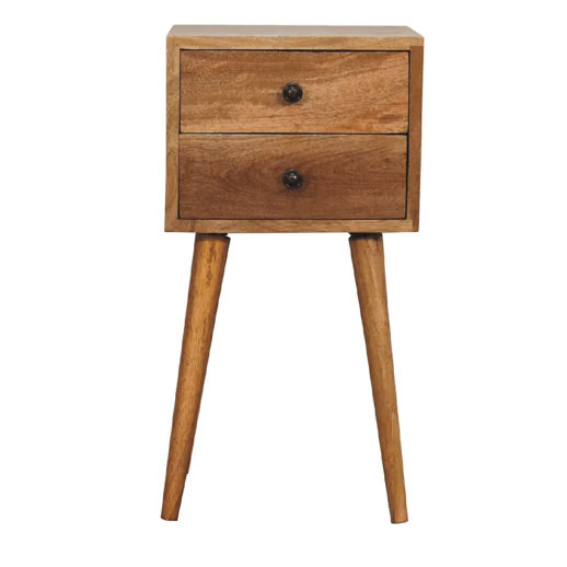 Mini 2 Drawer Oak-ish nightstand Artisan