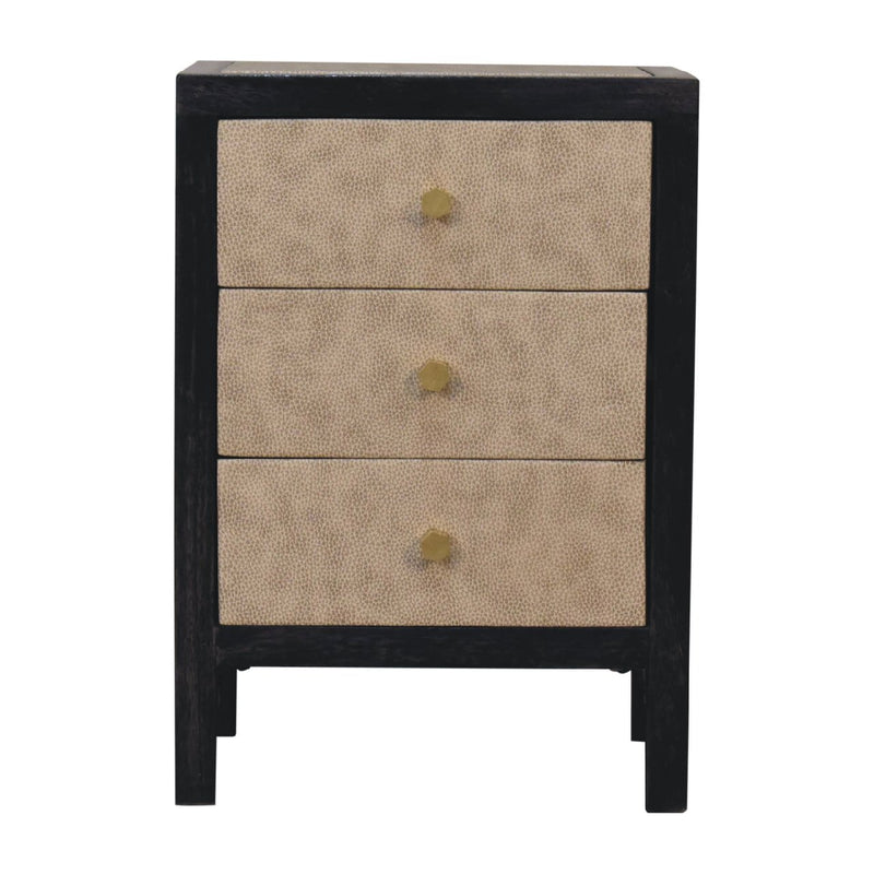 Mini Faux Leather Nightstand