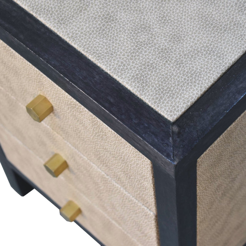 Mini Faux Leather Nightstand