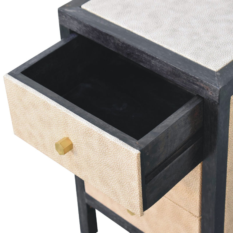Mini Faux Leather Nightstand