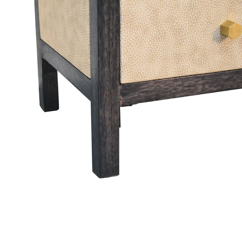 Mini Faux Leather Nightstand