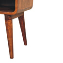 Curve Open Slot Chestnut Nightstand