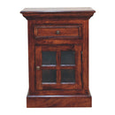 Cherry Nightstand with Glazed Door