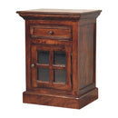Cherry Nightstand with Glazed Door