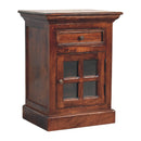 Cherry Nightstand with Glazed Door