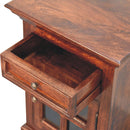 Cherry Nightstand with Glazed Door
