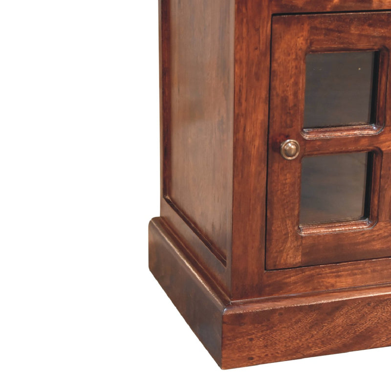 Cherry Nightstand with Glazed Door