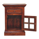 Cherry Nightstand with Glazed Door